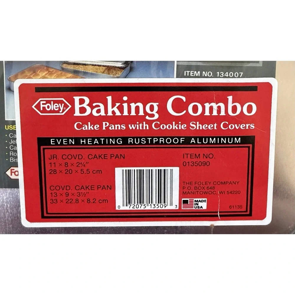 VTG Foley Baking Combo Junior Cake Pan Set Sealed New Old Stock Made in USA 80s